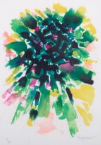 Alfred Manessier, abstract lithograph on honsho japon paper, signed in pencil, no. 4/30, sheet