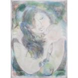 Ken Townsend (1931 - 1999), Eve, drypoint and watercolour, signed in pencil, no. 3/50, plate 37cm