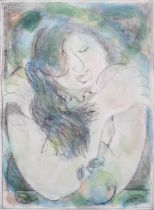 Ken Townsend (1931 - 1999), Eve, drypoint and watercolour, signed in pencil, no. 3/50, plate 37cm