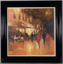Jon Barker (born 1950), Continental street scene, oil on board, signed and dated 2006, framed and