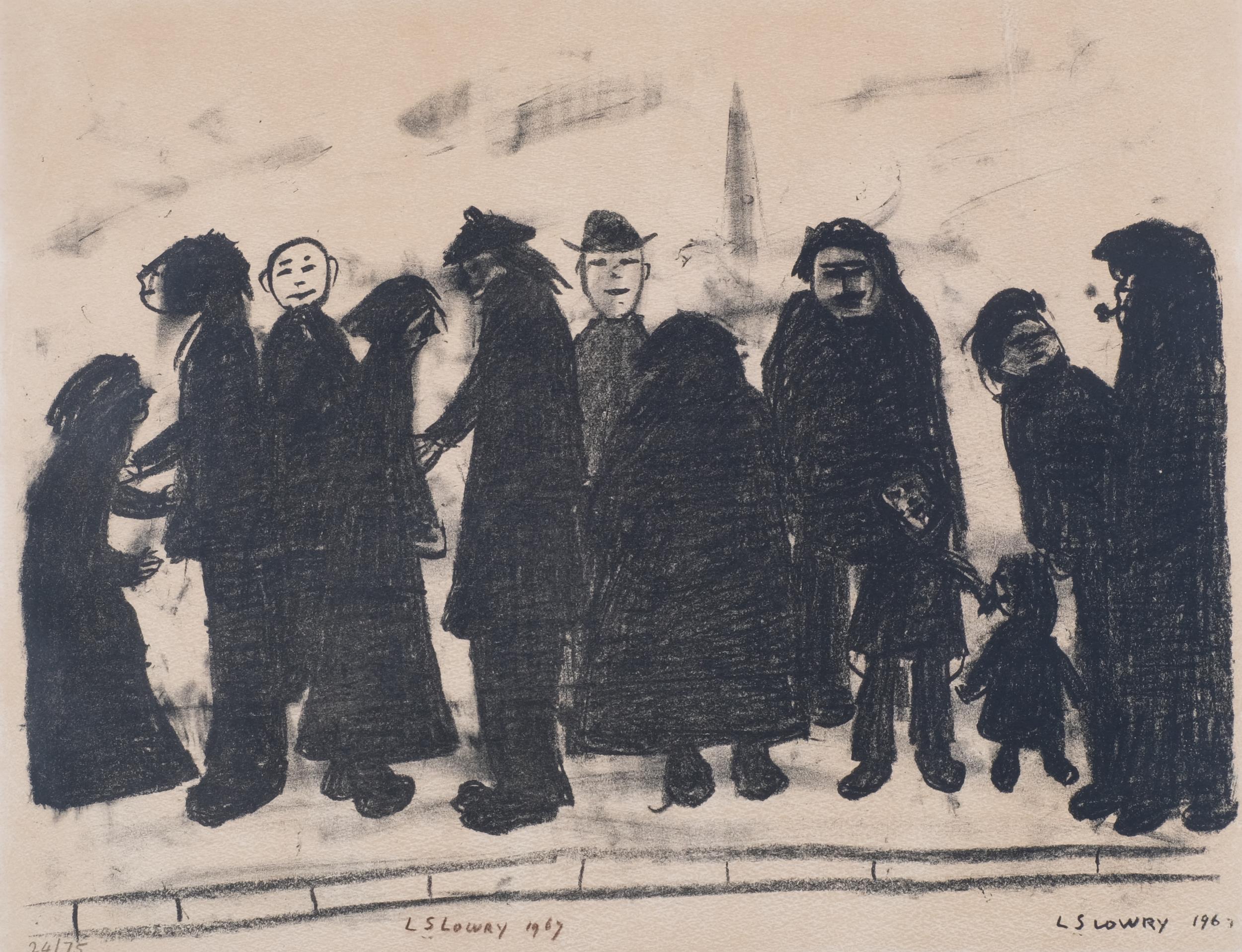 Laurence Stephen Lowry (1887 - 1976), Shapes And Sizes, 1967, lithograph, image 46cm x 60cm, no.