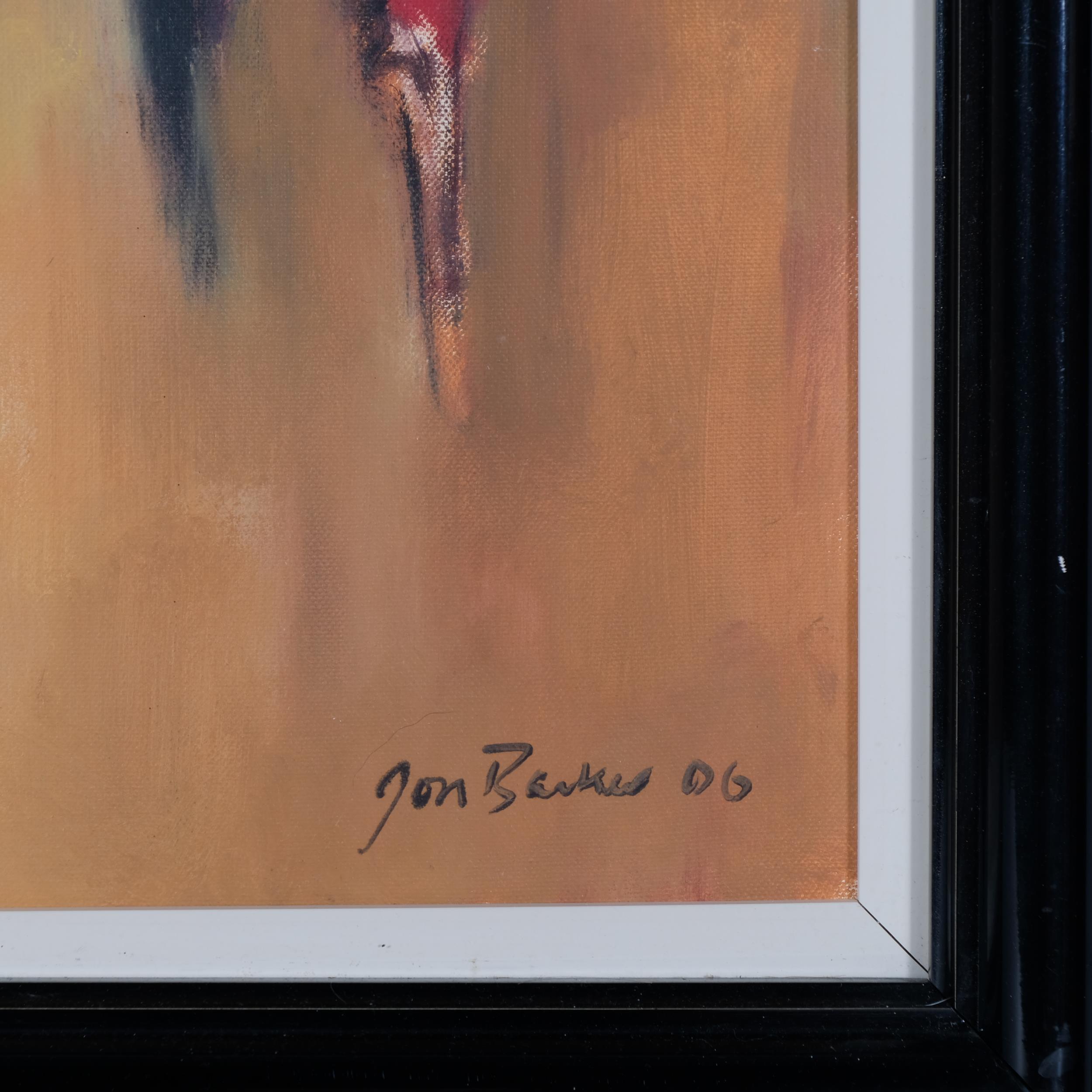 Jon Barker (born 1950), Continental street scene, oil on board, signed and dated 2006, framed and - Image 3 of 4