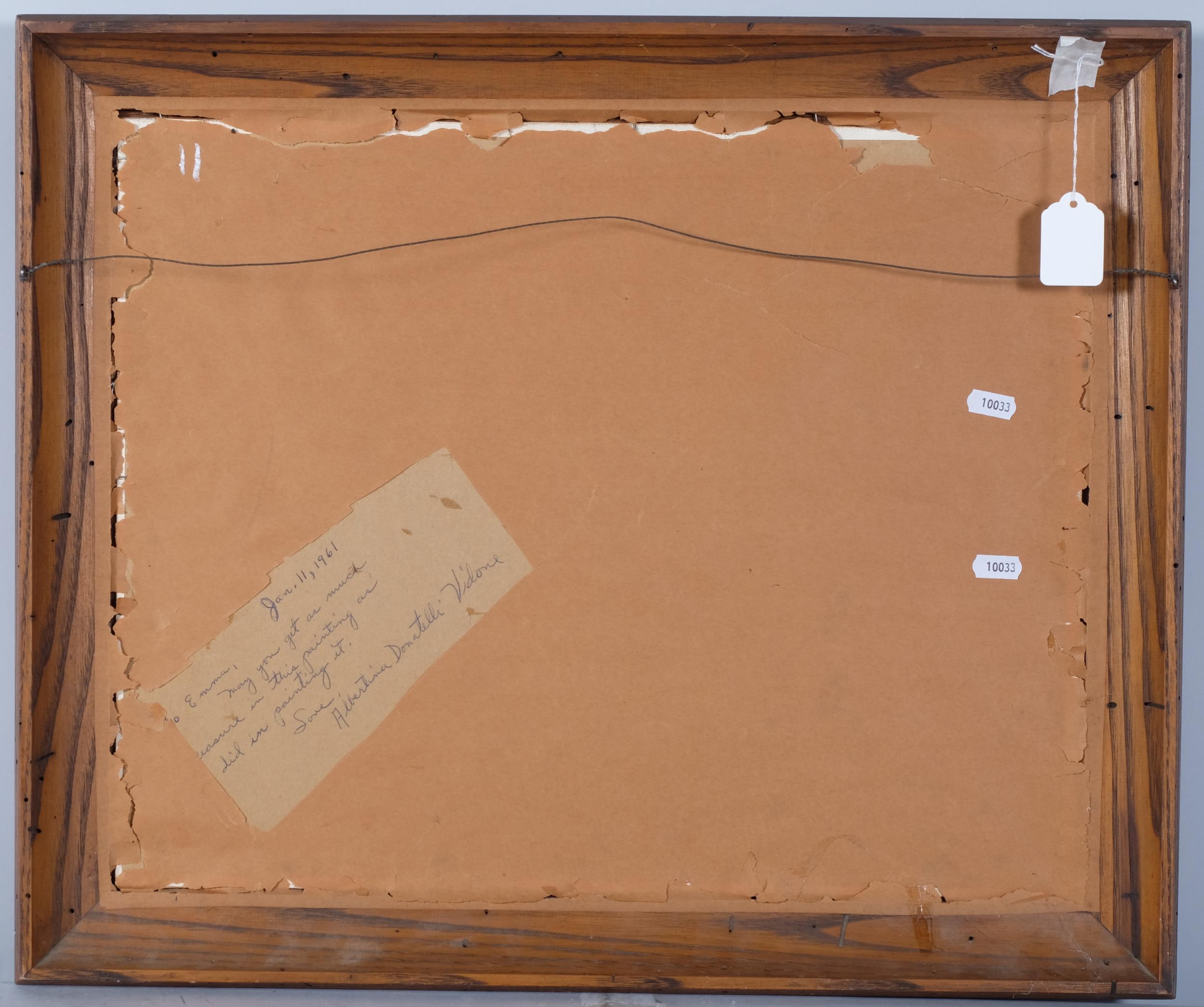 Albertina Vidone, still life, oil on board, signed, 40cm x 50cm, framed Good condition - Bild 4 aus 4