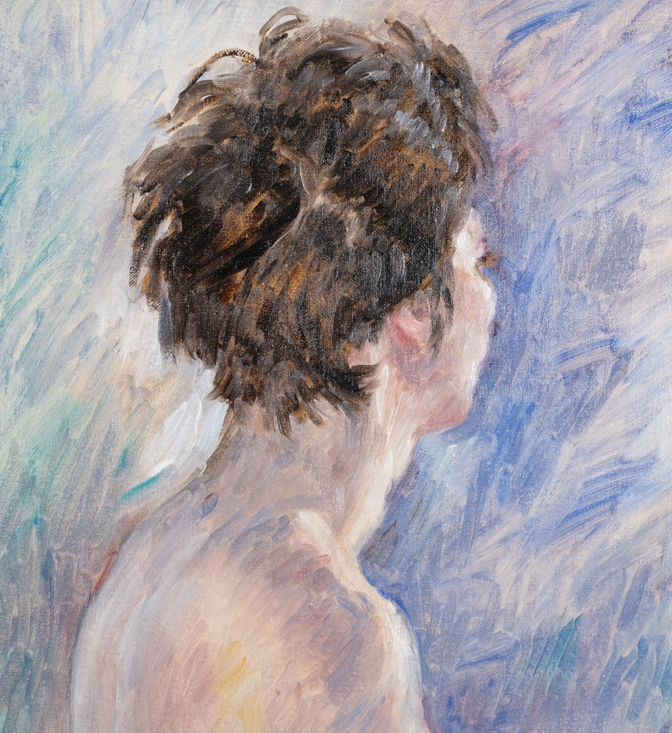 Francis Rudolph (1921 - 2005), nude portrait, oil on canvas, signed and dated 1996, 52cm x 35cm, - Image 2 of 4