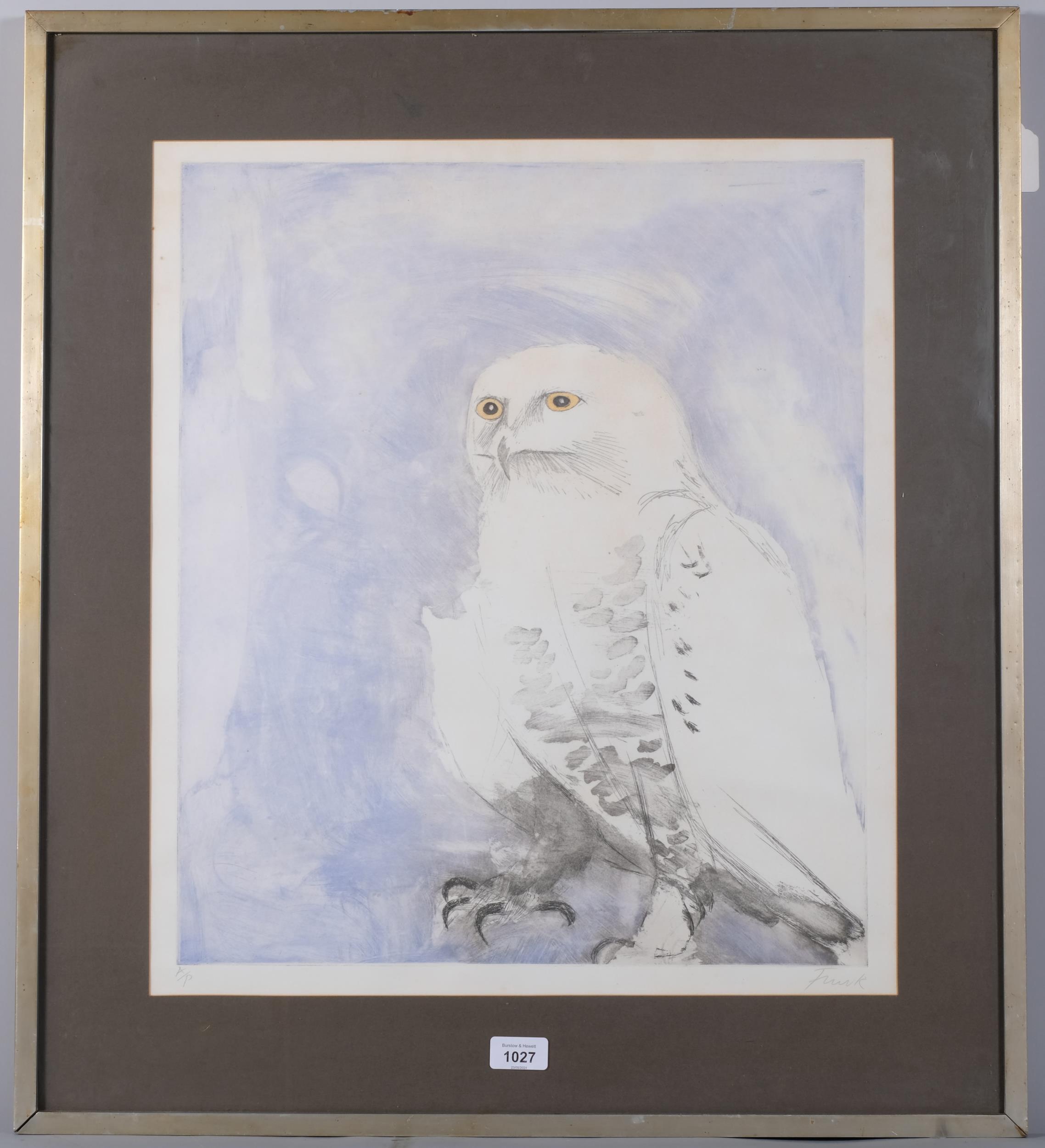 Elisabeth Frink (1930 - 1993), Snowy Owl, from Six Owls (1977), etching and aquatint in colours, - Bild 2 aus 4