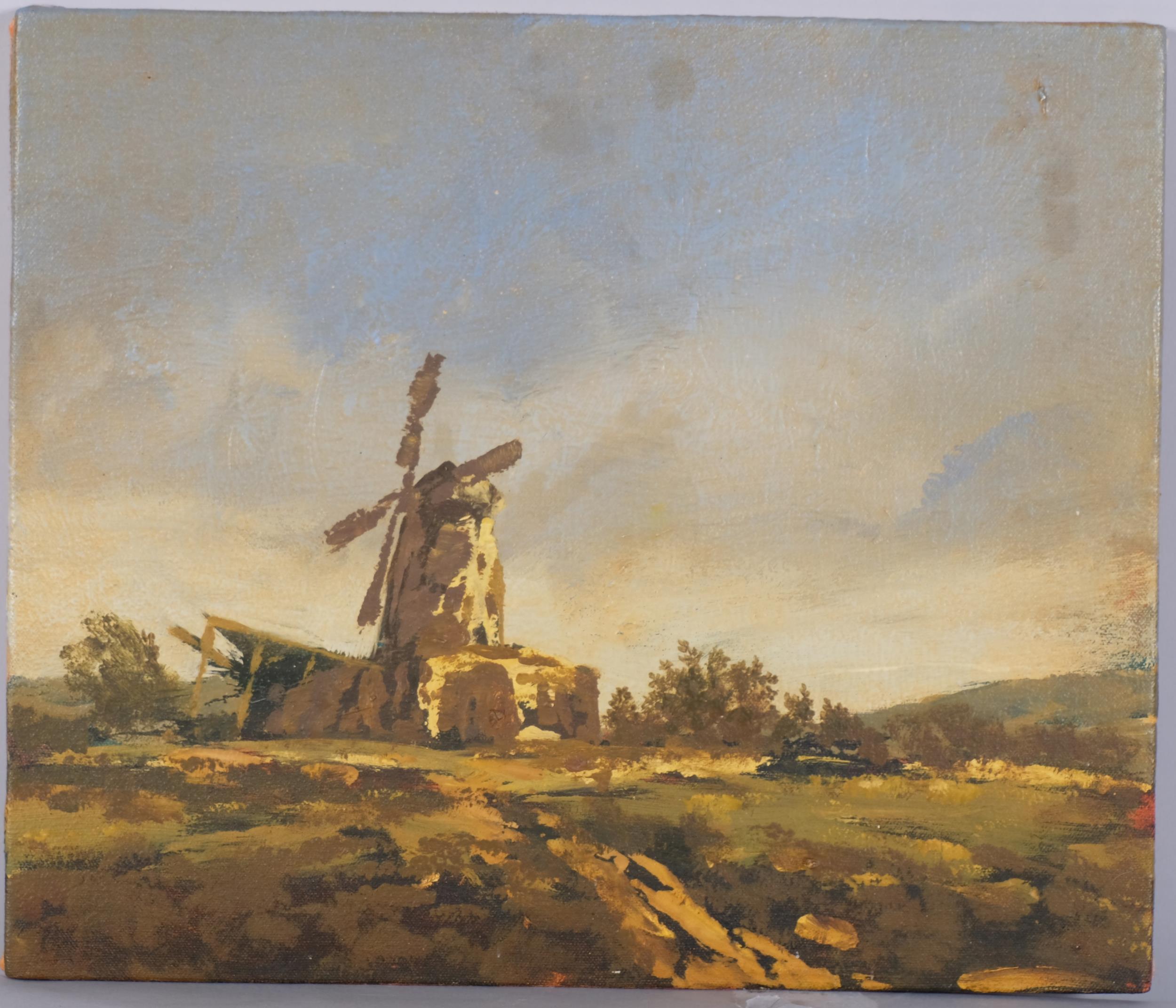Alan Rankle, landscape study after Henry Bright, oil on canvas laid on board, signed and dated