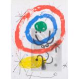 Joan Miro, abstract, original lithograph for Derriere Le Miroir, 1965, 37cm x 27cm, framed Good