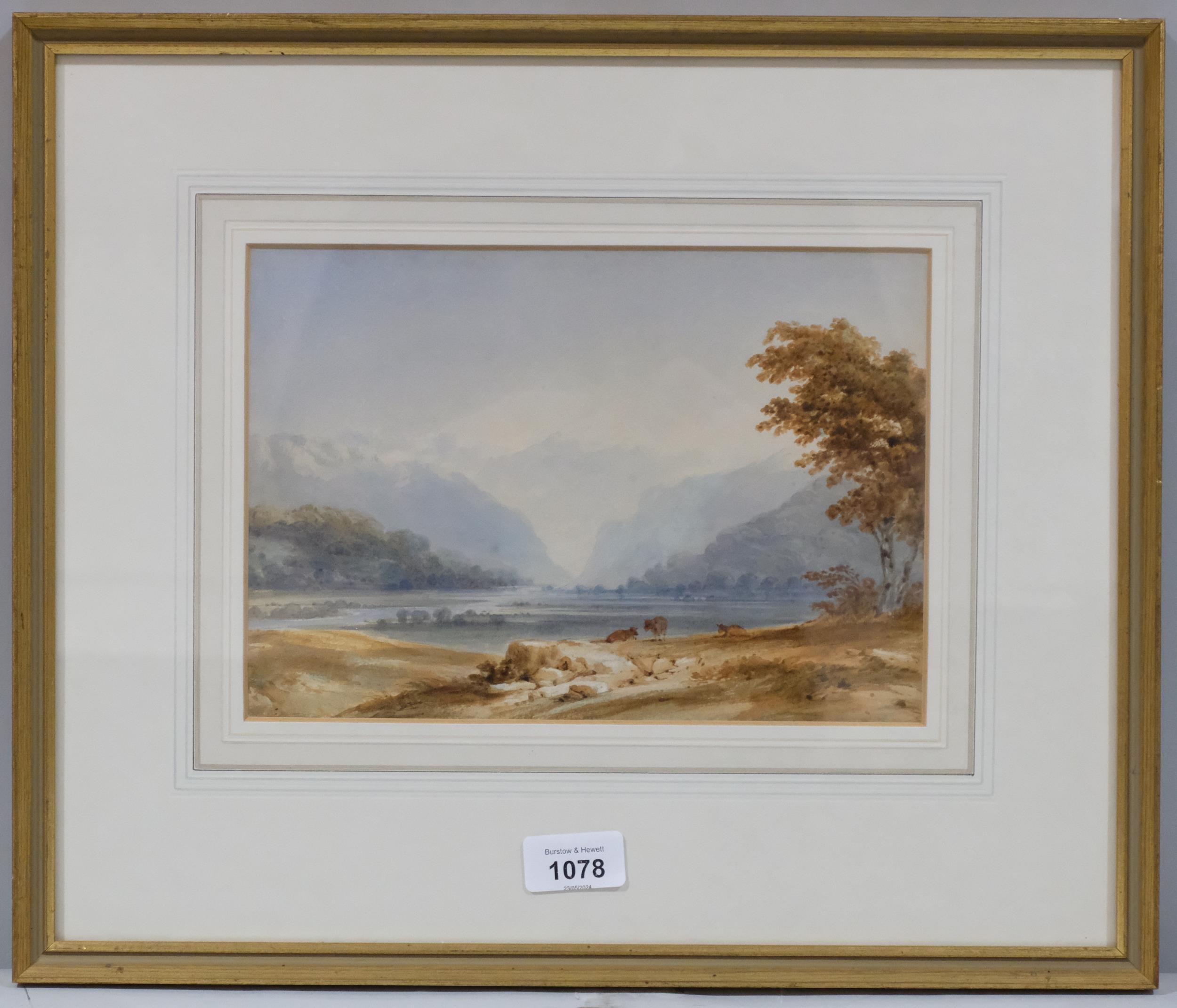 Anthony Copley Fielding, view of Cadir Idris Wales, watercolour, 18cm x 25cm, framed Good condition - Image 2 of 4