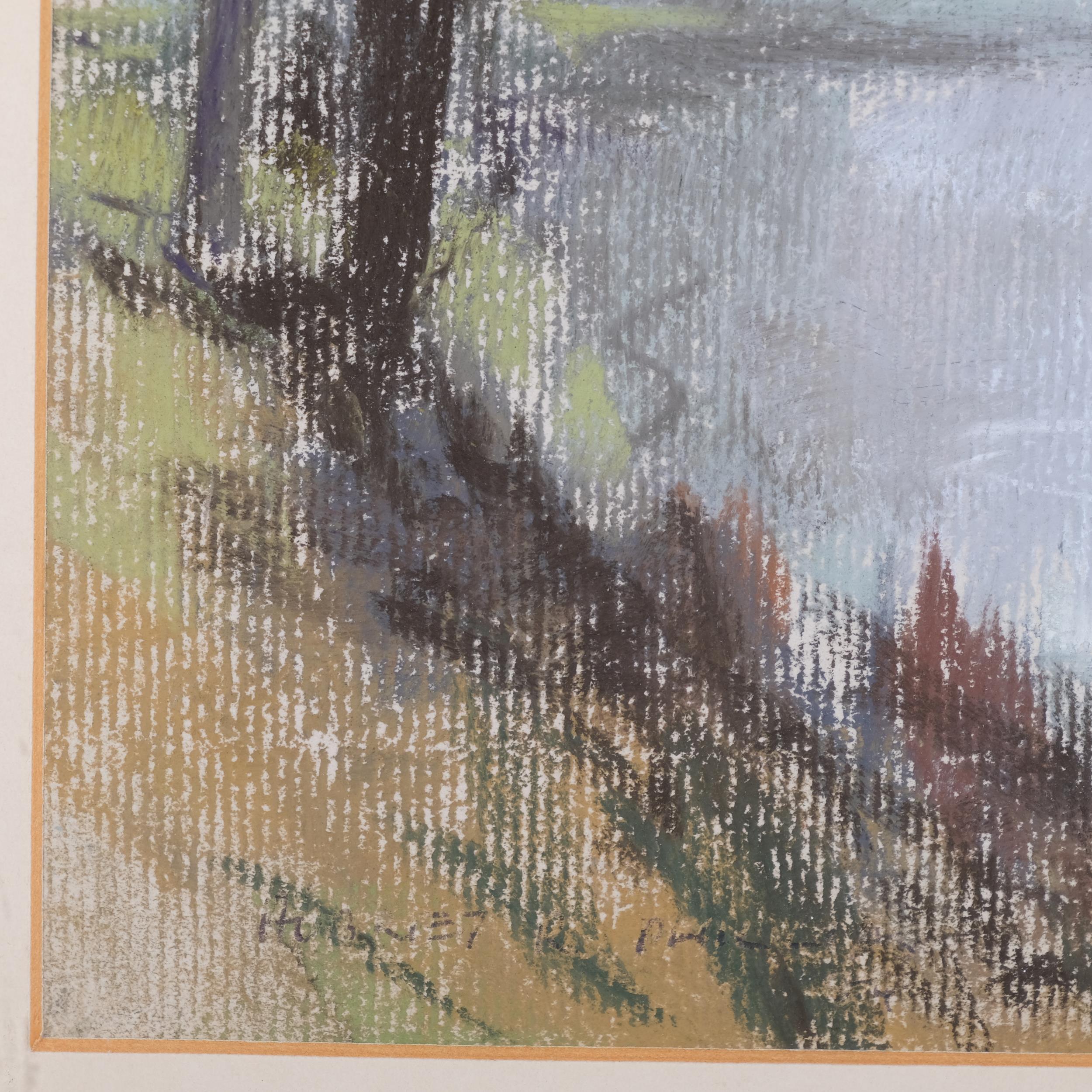 Aubrey Phillips (1920-2005), pastel on paper, Springtime on the Windrush (1984), signed lower - Bild 3 aus 4