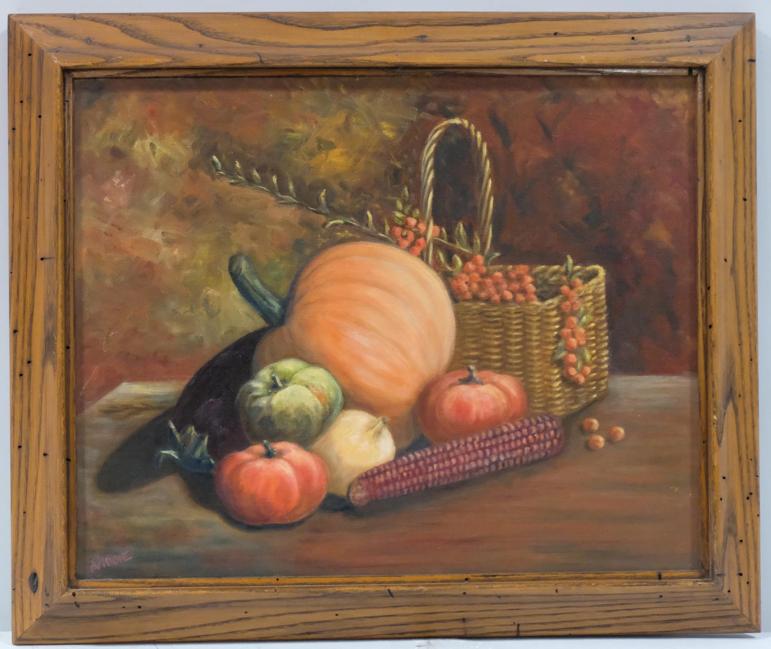 Albertina Vidone, still life, oil on board, signed, 40cm x 50cm, framed Good condition