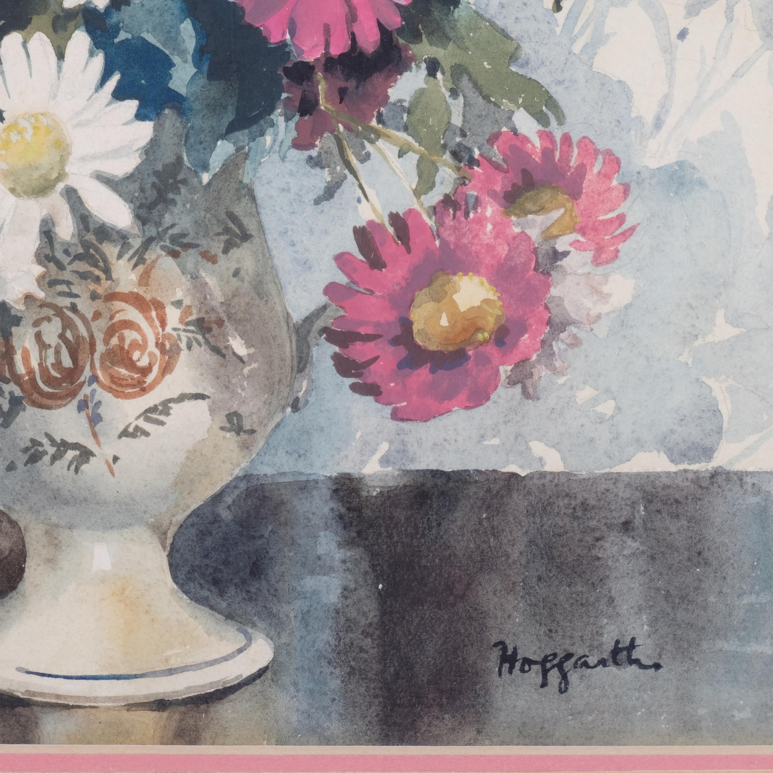 Arthur Hoggarth (1882 - 1964), still life, watercolour, signed, 40cm x 30cm, framed Several small - Image 3 of 4