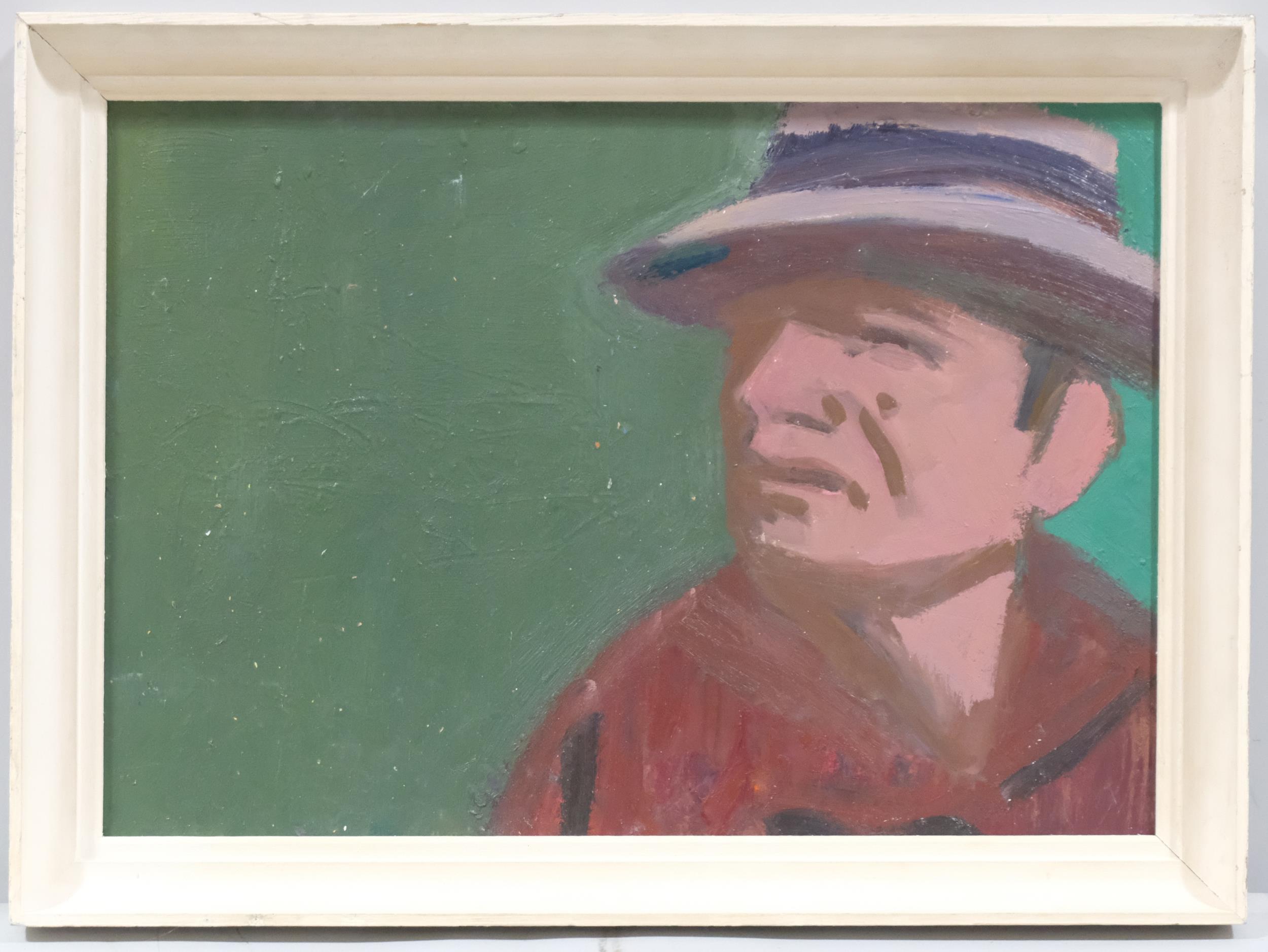 Portrait of a man, mid-20th century oil on board, unsigned, 42cm x 60cm, framed Good condition, a