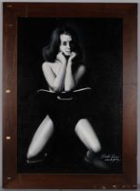 Portrait of Christine Keeler, contemporary oil on board, inscribed Studio Psaier Los Angeles, 92cm x