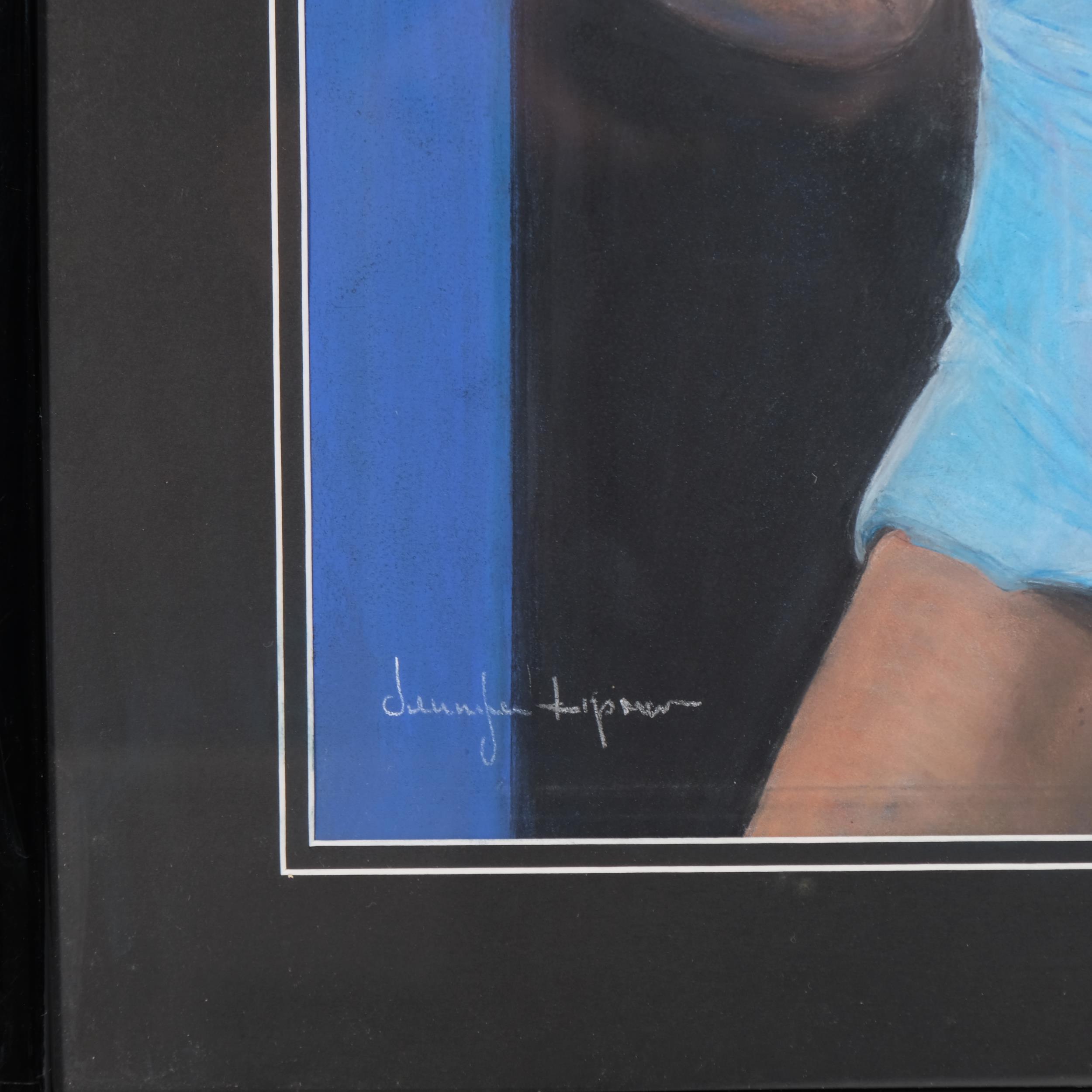 Jennifer Lipman (1935 - 2022), Anna Ivanovic, coloured pastels, signed, 48cm x 38cm, framed Good - Image 3 of 4