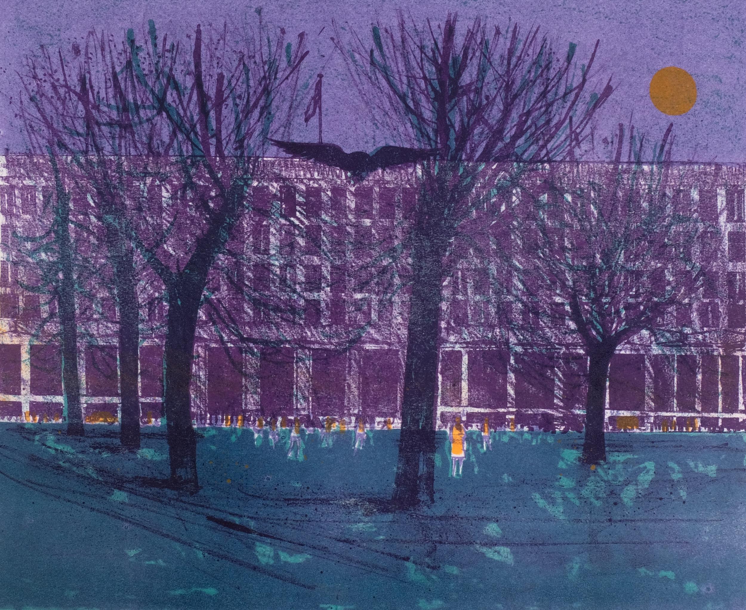 Robert Tavener, American Embassy, Grosvenor Square, lithograph, 1968, signed in pencil, no. 11/25,