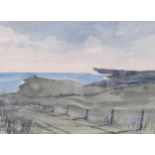 Robert Tavener, Beachy Head Sussex, watercolour, artist' label verso, 28cm x 39cm, framed Image in