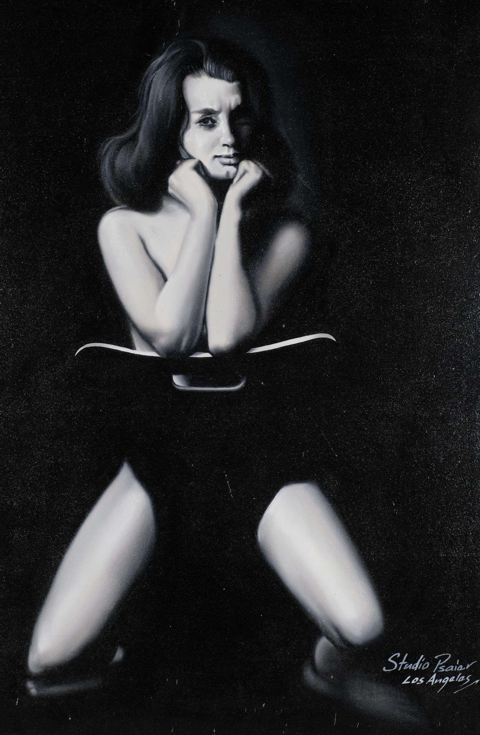 Portrait of Christine Keeler, contemporary oil on board, inscribed Studio Psaier Los Angeles, 92cm x - Image 2 of 4