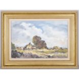 John Snelling, Norfolk landscape, oil on board, signed, 30cm x 46cm, framed Good condition