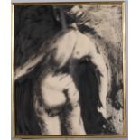 John Heritage (1931-94), Abstract nude, ink wash, mid-20th century, unsigned, 65cm x 54cm,