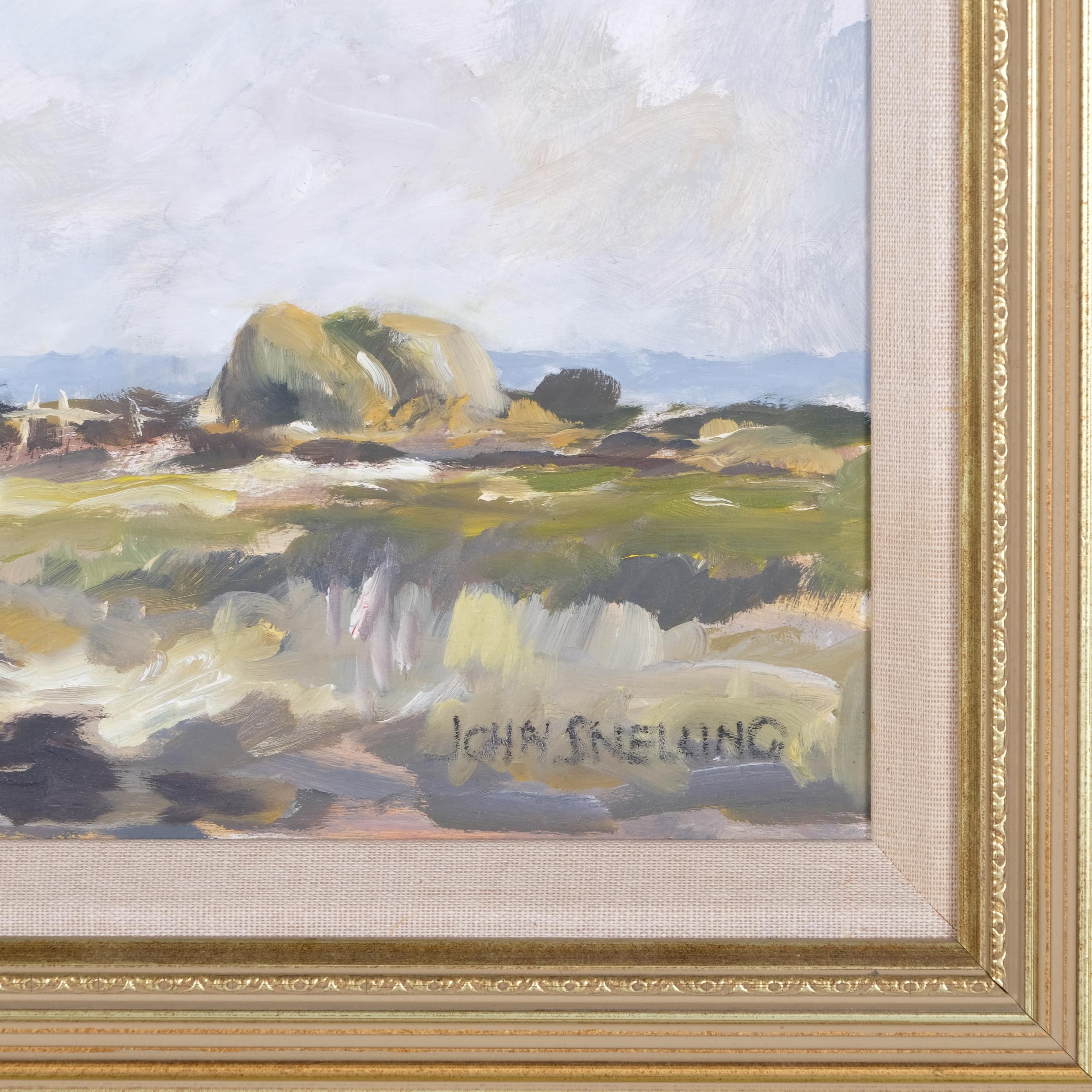 John Snelling, Norfolk landscape, oil on board, signed, 30cm x 46cm, framed Good condition - Image 3 of 4