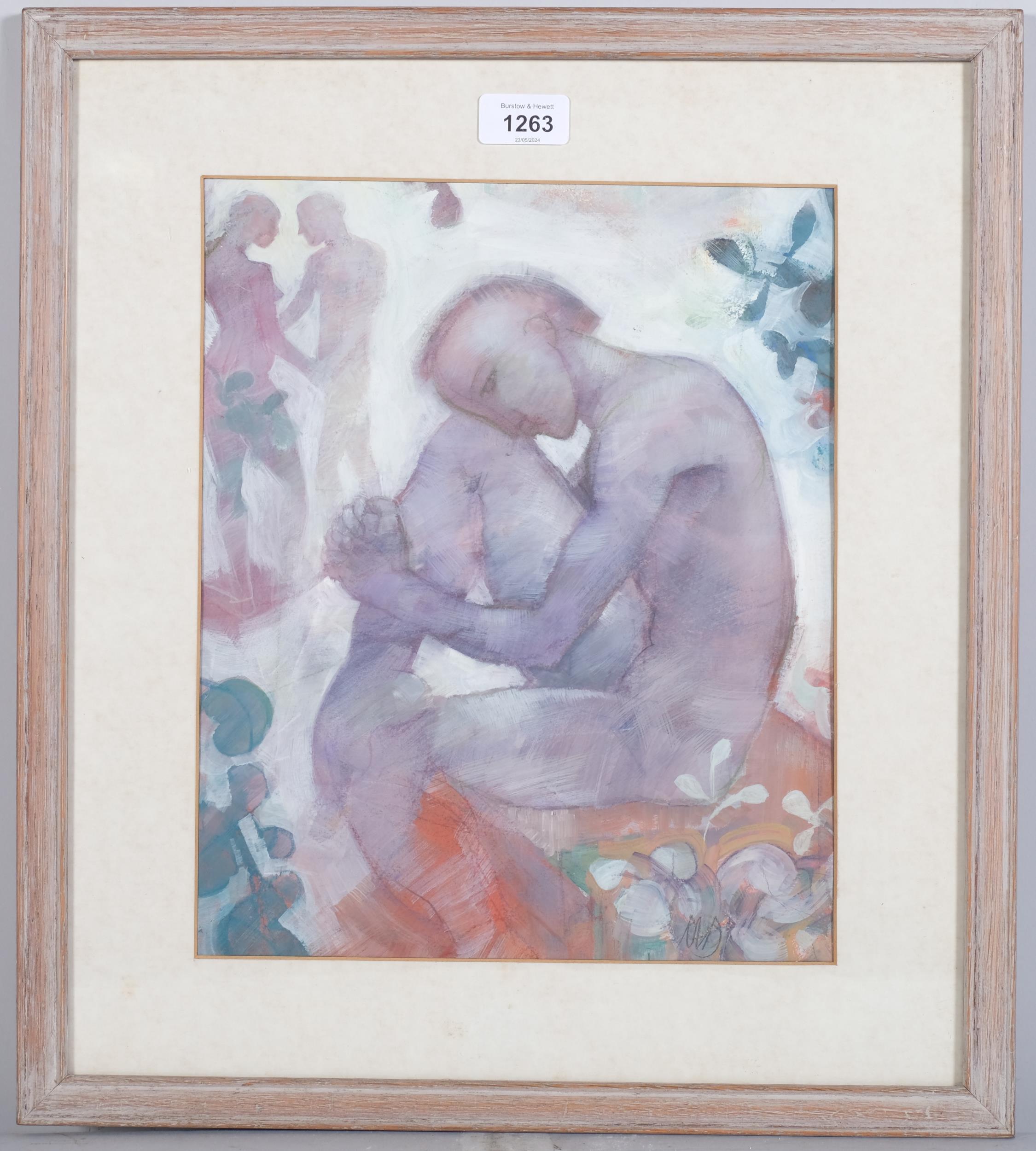 Mary Dinsdale, Three, watercolour, signed with monogram, 33cm x 26cm, framed Good condition - Image 2 of 4