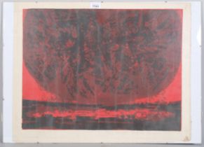 Tadek Beutlich (1922 - 2011), Big Cloud, screenprint, signed in pencil, no. 1/50, image 43cm x 56cm,