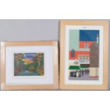 4 modern screenprints and lithographs, framed (4) All in good condition