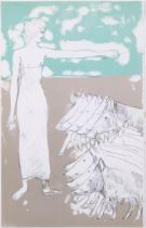 Elisabeth Frink (1930 - 1993), Greek myth, original lithograph, 24cm x 15cm, framed Good condition