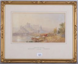 James Baker Pyne (1800 - 1870), Windsor Castle from Clewer, 1836, 20cm x 37cm, framed Paper