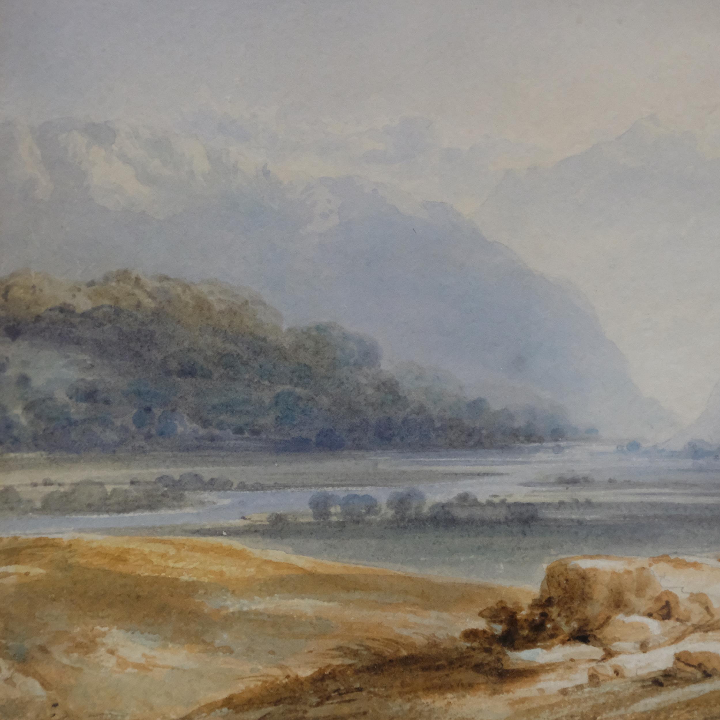 Anthony Copley Fielding, view of Cadir Idris Wales, watercolour, 18cm x 25cm, framed Good condition - Image 3 of 4