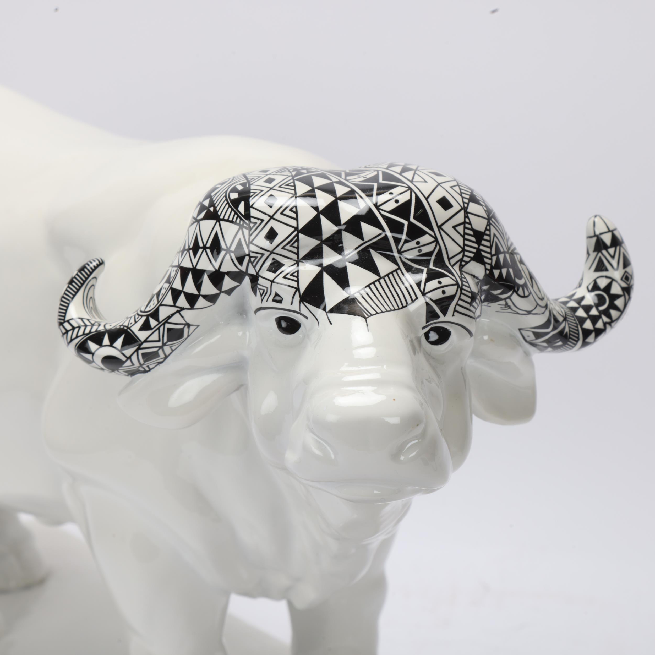 MAXAMILLIAN HAGSTOTZ, a "Big Five" series African Buffalo, designed 2018, resin display copy for - Image 2 of 3