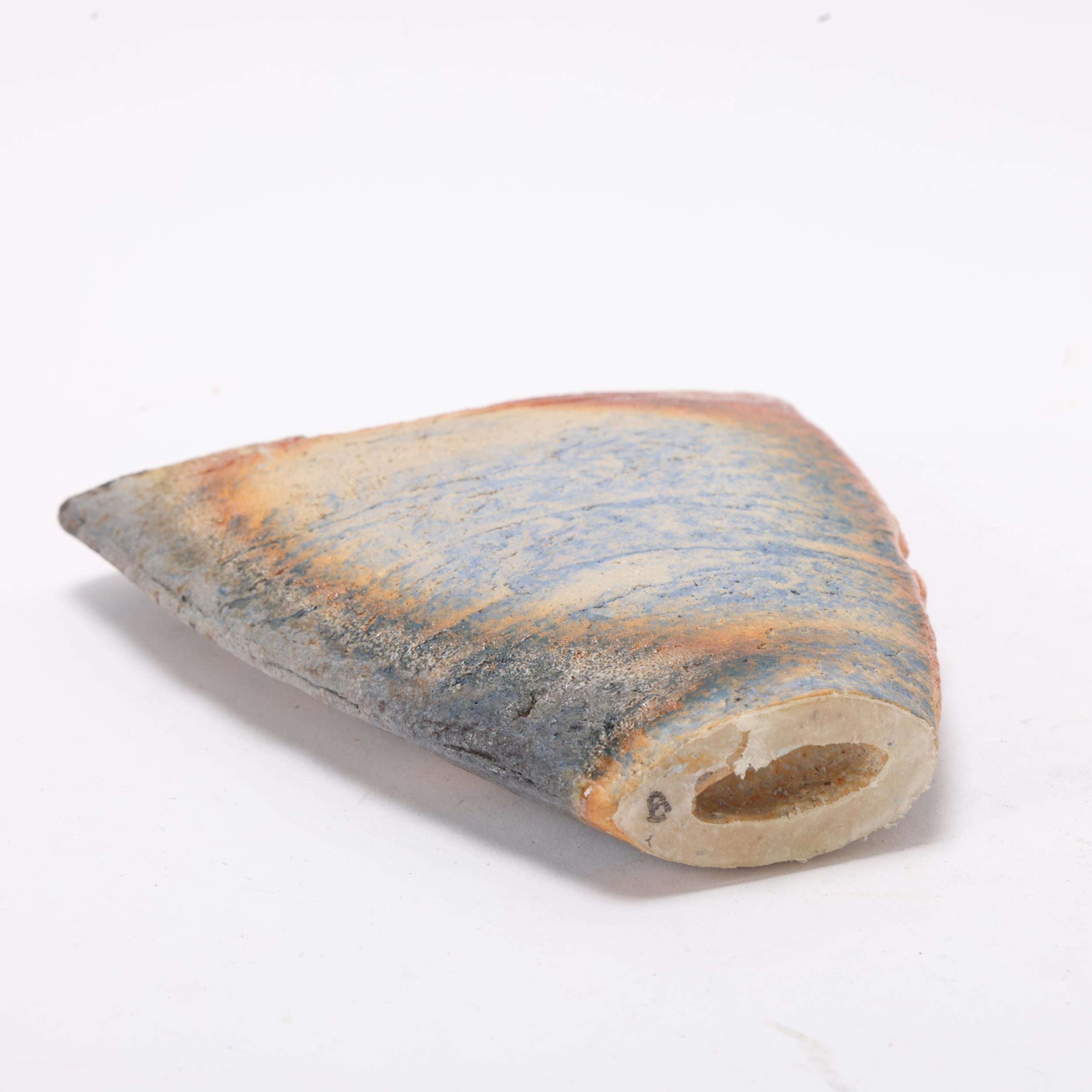 MARTIN MCWILLIAM, (b.1957-), a hand-built stoneware vase, blue wood fired glaze, makers - Image 3 of 3