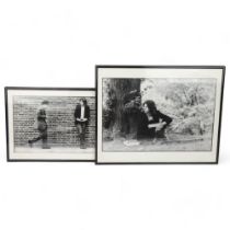 KEITH MORRIS (1938-2005), 2 photographic prints of Nick Drake, originally taken late 1960s'/70s',