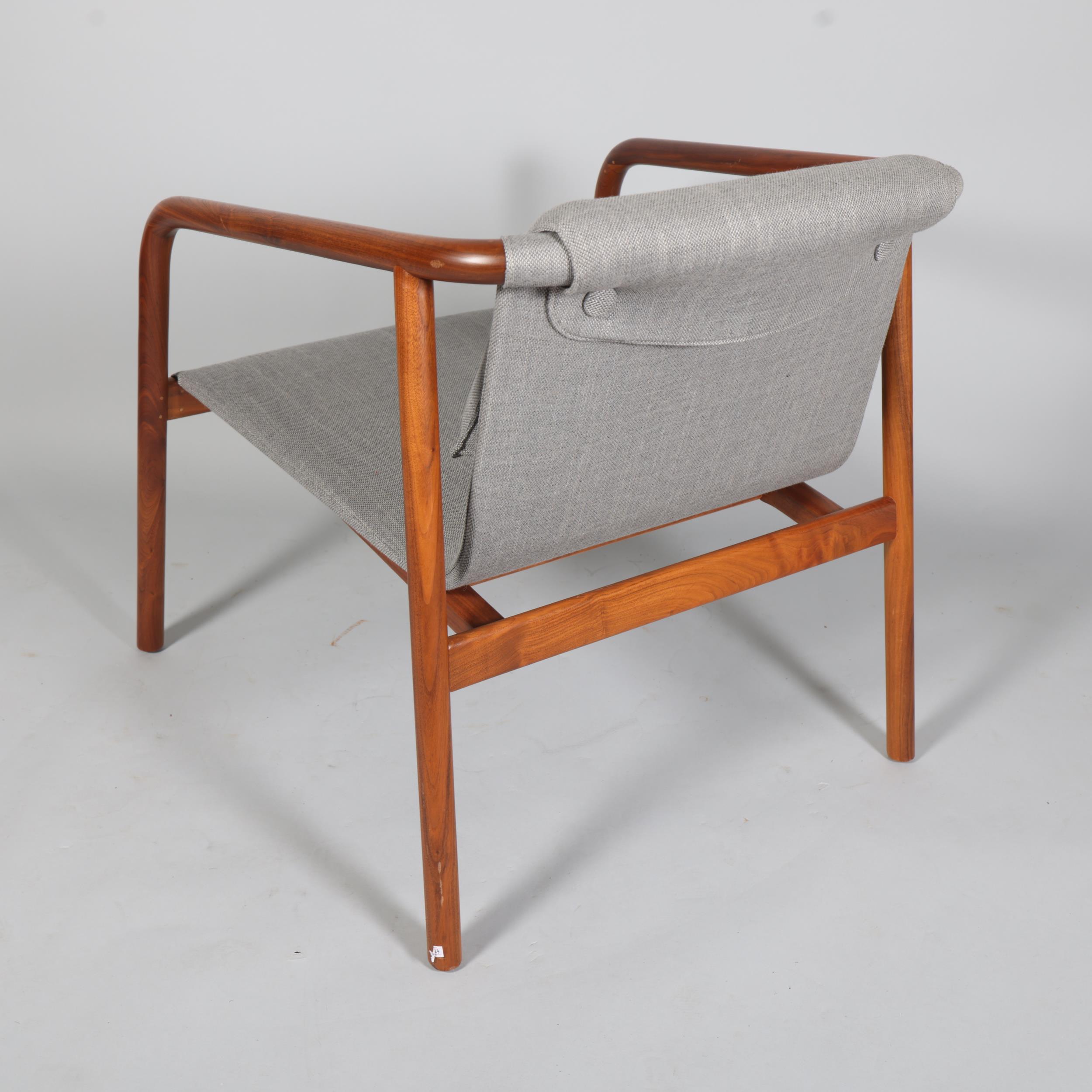 Bernhardt, USA, an Oslo lounge chair by ANGELL, WYLLER and AARSETH, with shaped walnut frame and - Image 2 of 3