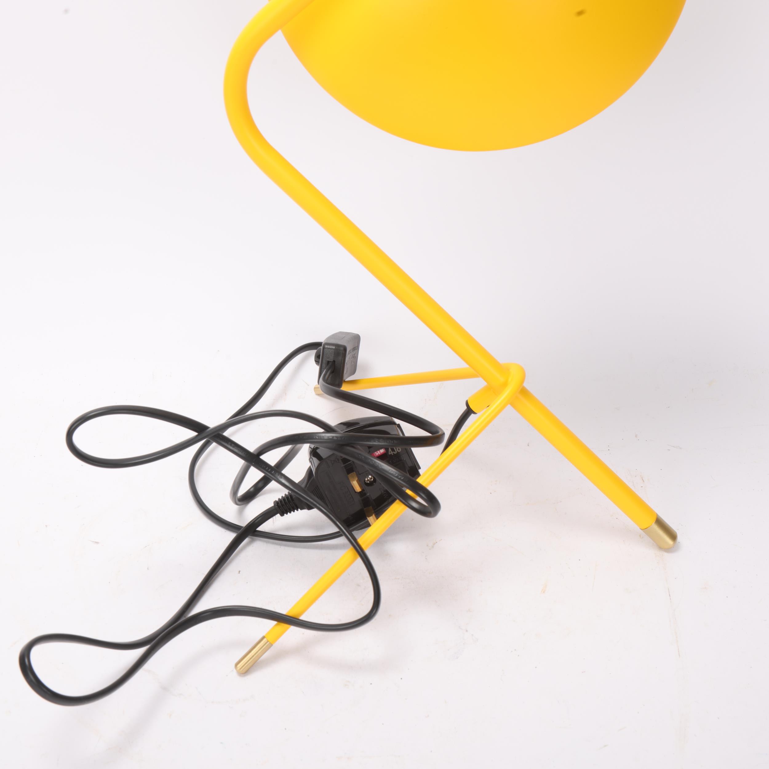 Di Classe, an Arles mid-century style desk lamp by Domei Endo with adjustable yellow shade, height - Image 2 of 3