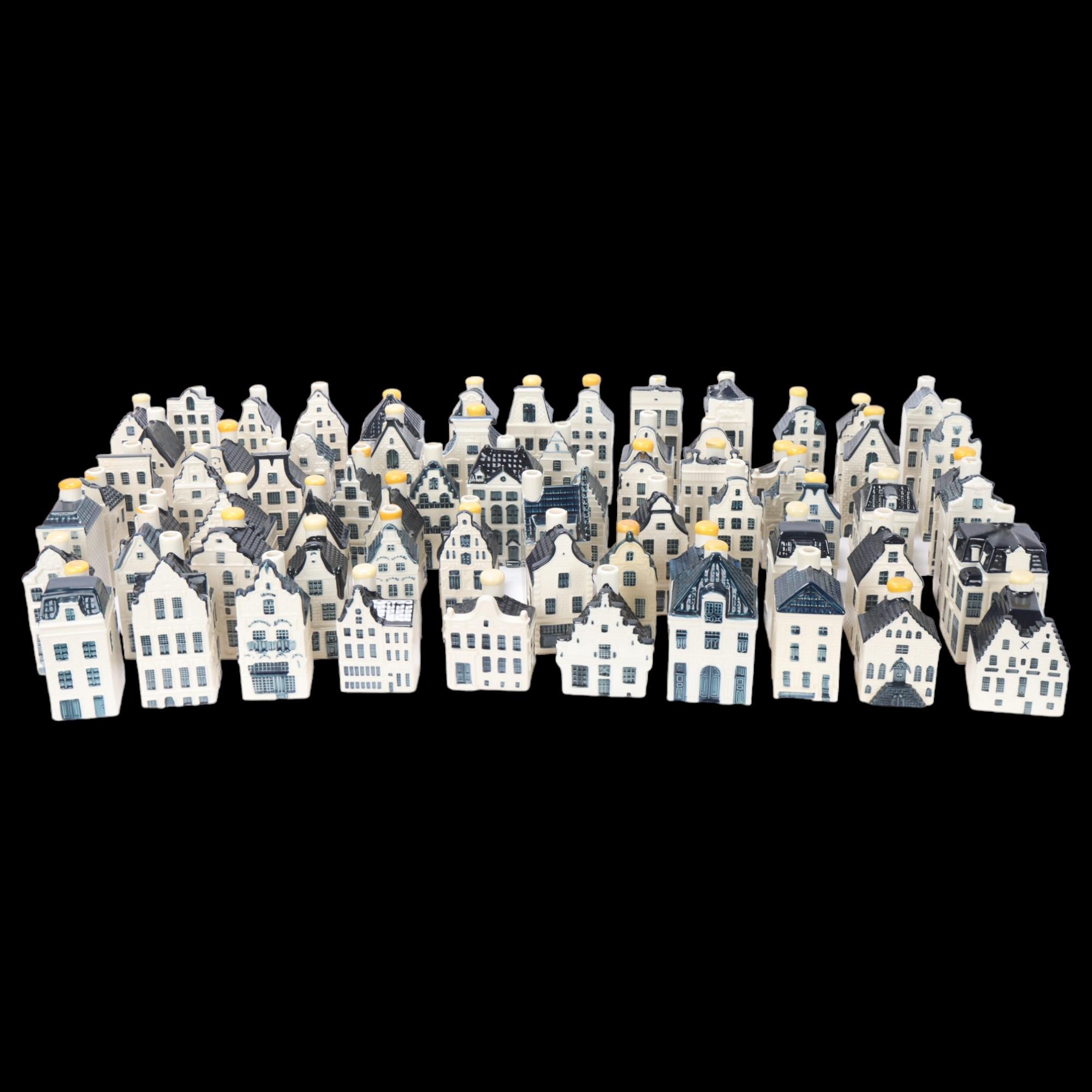 A collection of 71 Blue Delft houses by KPM for Bols Good condition, many opened, no repairs,