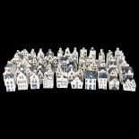 A collection of 71 Blue Delft houses by KPM for Bols Good condition, many opened, no repairs,