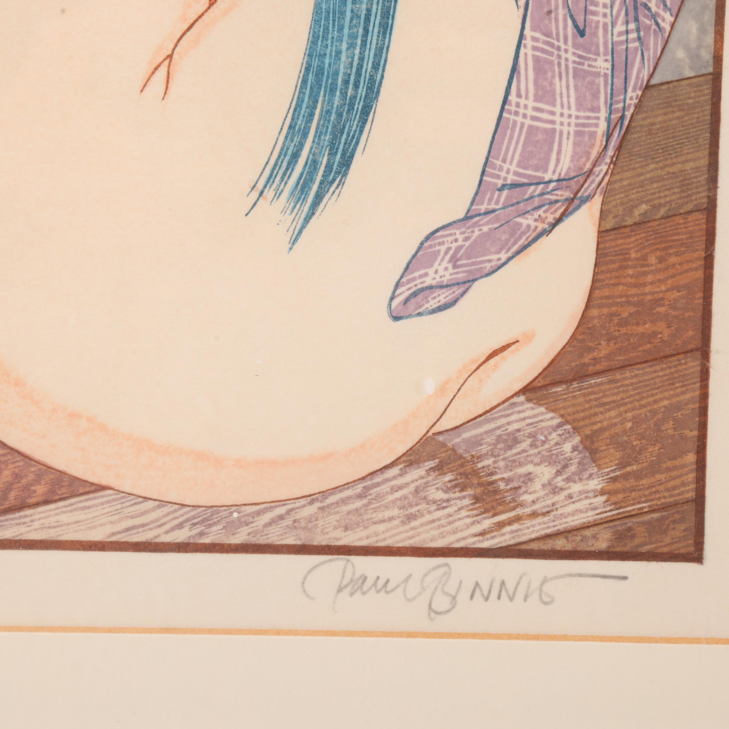 Paul Binnie (born 1967), Utamarono Shunga - Erotica by Utamaro, hand colour woodblock print from - Image 3 of 3