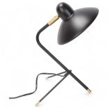 Di Classe, an Arles mid-century style desk lamp by Domei Endo with adjustable black shade, height