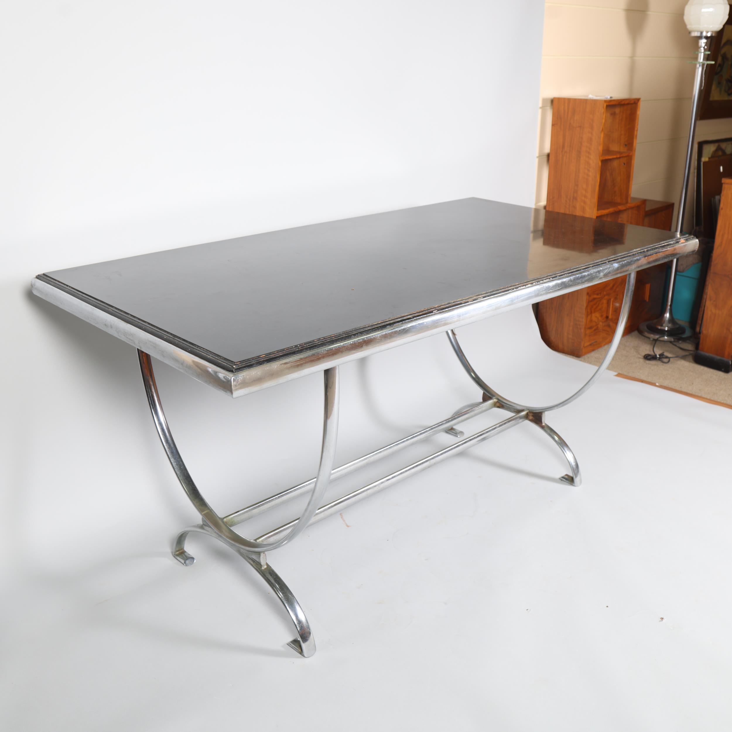 AMBROSE HEAL, a rare Heal’s, 1930s Art Deco or modernist dining suite comprising table, 2 - Bild 7 aus 10