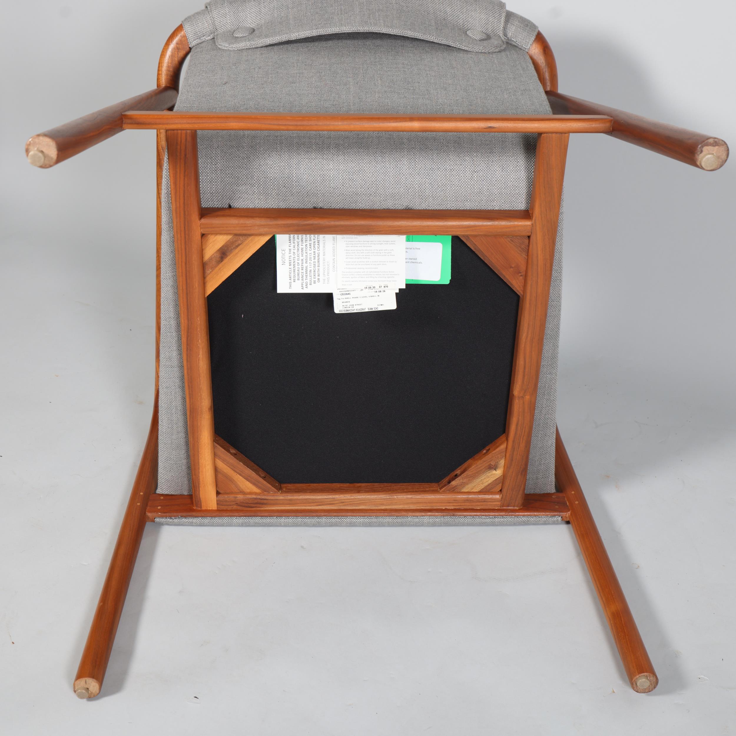 Bernhardt, USA, an Oslo lounge chair by ANGELL, WYLLER and AARSETH, with shaped walnut frame and - Image 4 of 4