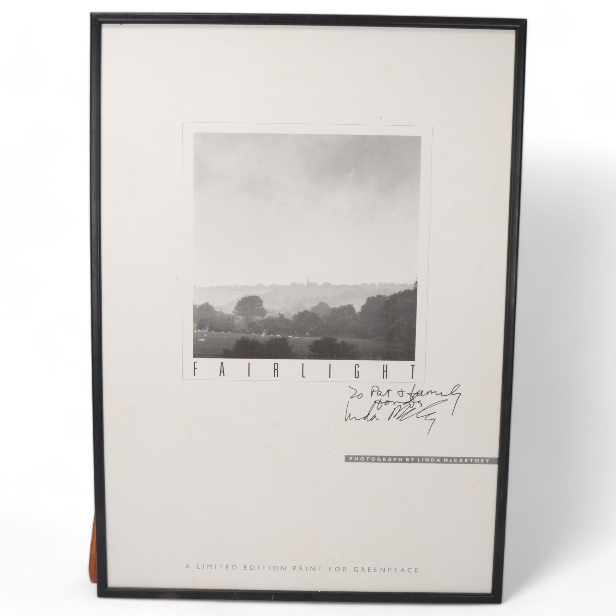 LINDA MCCARTNEY (1941-1998), a limited edition print of Fairlight for Greenpeace, signed and framed,