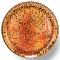 DIANA DAVIS for Poole Pottery, an Aegean series charger, makers stamp and signed to base, diameter
