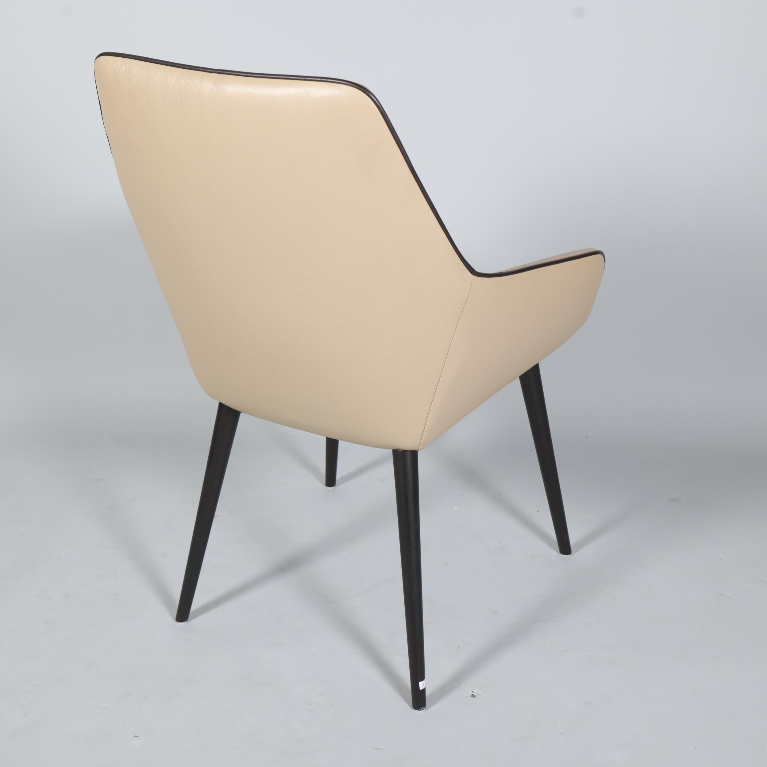 Jehs and Laub, a contemporary design Ray Soft armchair in fine leather by Brunner, Germany, with - Image 3 of 4