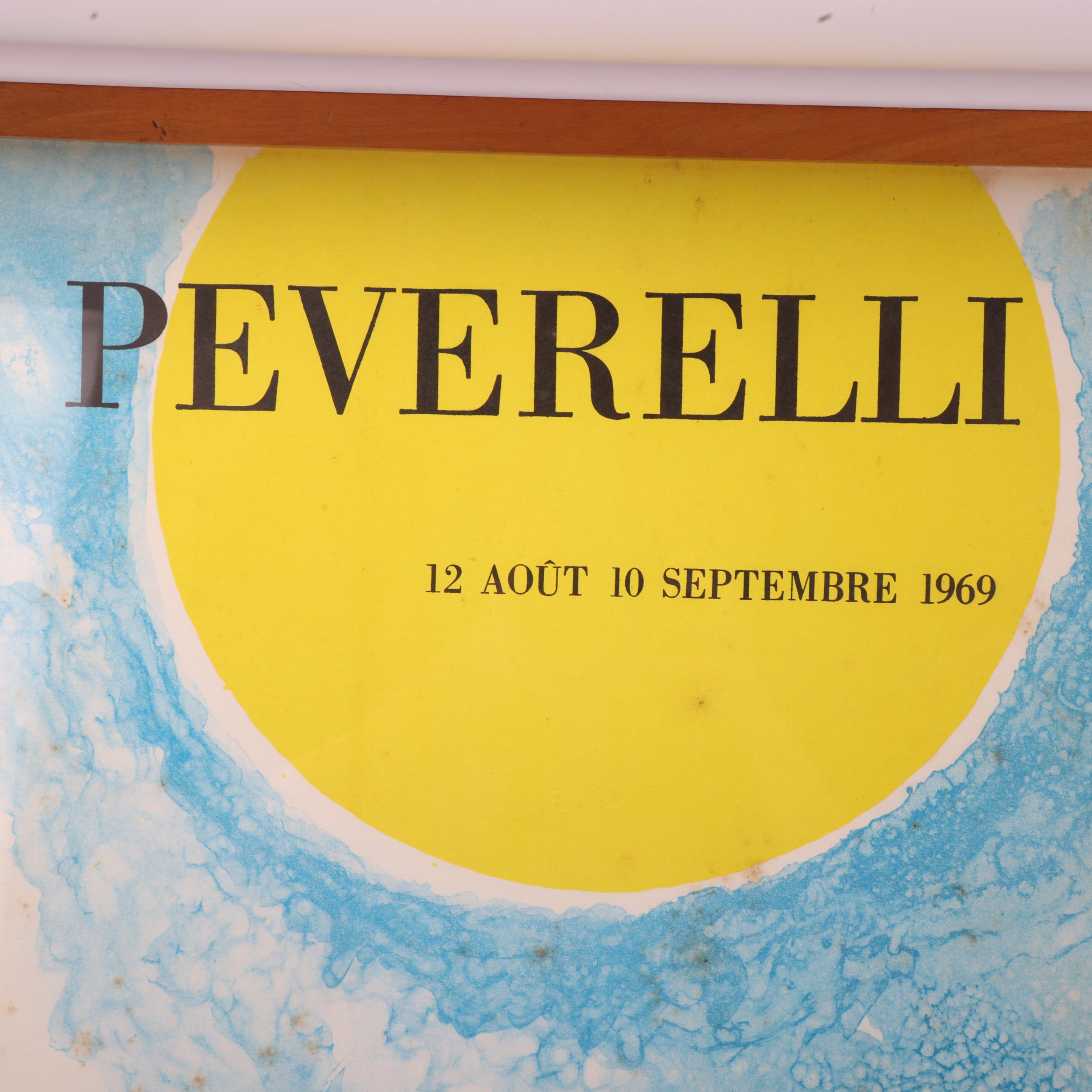A 1969 French exhibition litho print poster for Peverelli, at Gallerie Renee Laporte, Antibes, - Image 3 of 3