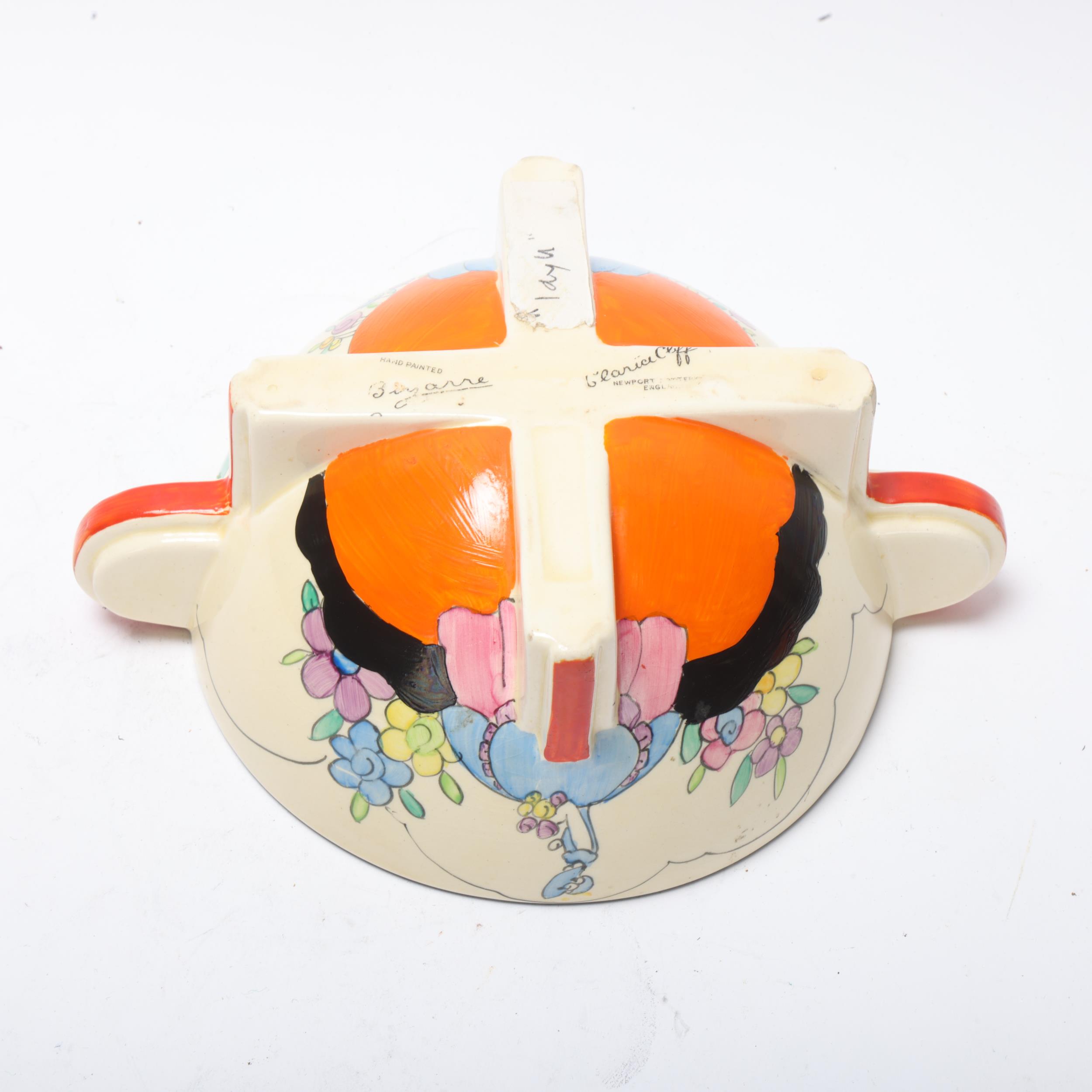 Clarice Cliff Idyll 2-handled bowl, circa 1935, diameter excluding handles 14.5cm Good condition, no - Image 2 of 3