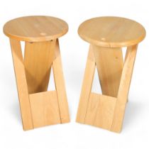 ADRIAN REED & ROGER TALLON for Princes Design Works, London, a pair of Suzy design beech folding