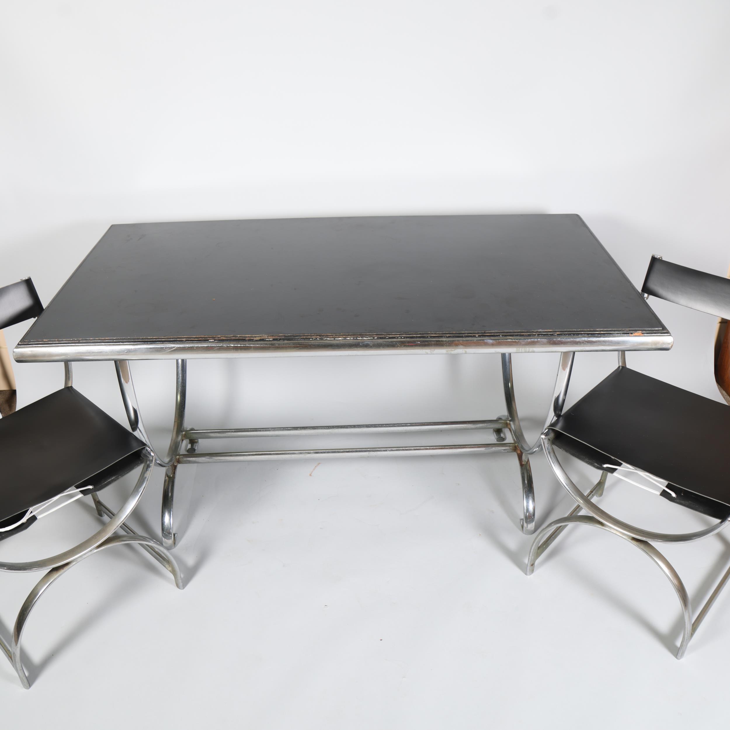 AMBROSE HEAL, a rare Heal’s, 1930s Art Deco or modernist dining suite comprising table, 2 - Bild 3 aus 10