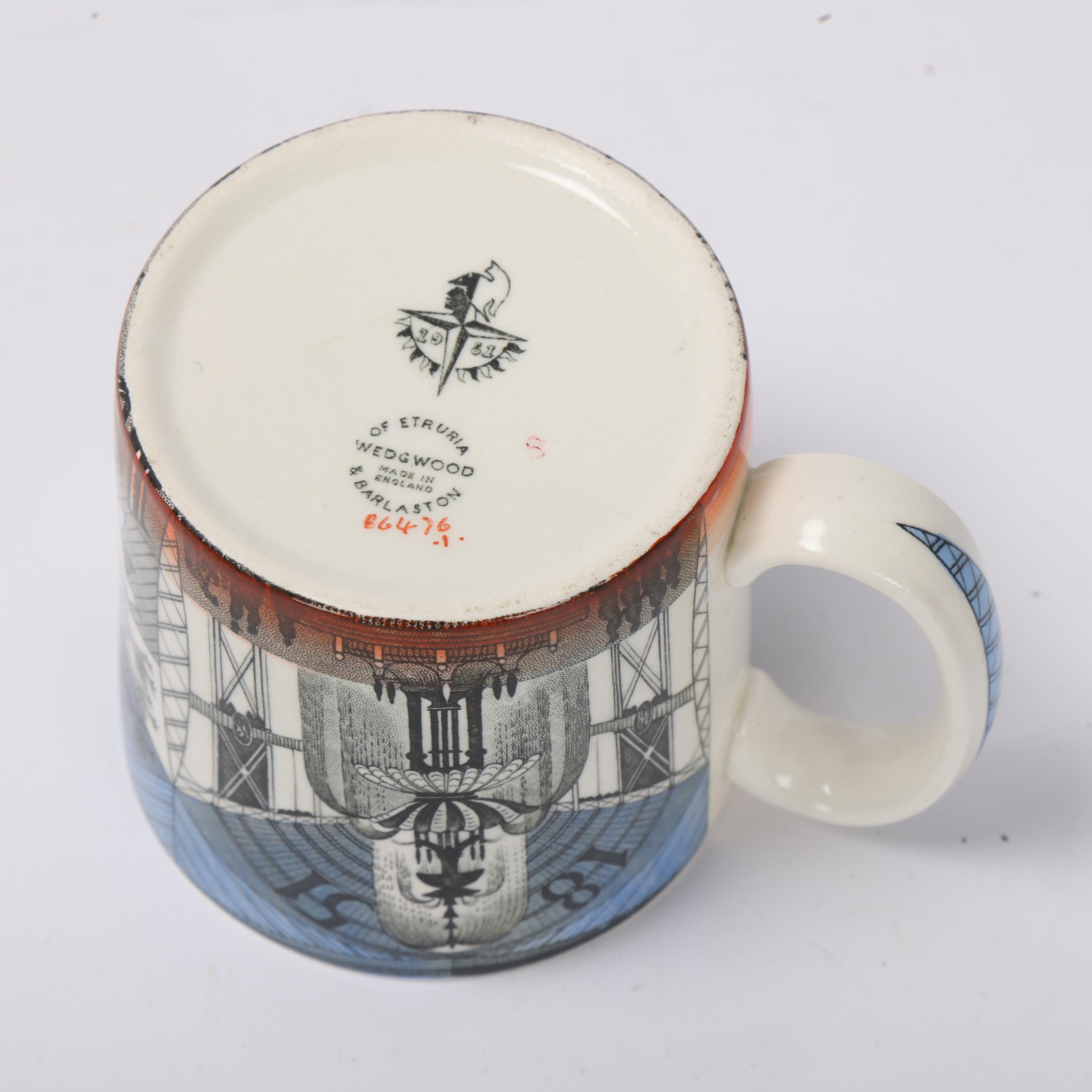 NORMAN MAKINSON (1921-2010) for Wedgwood, a 1951 'Festival of Britain' mug, printed and painted with - Image 2 of 3