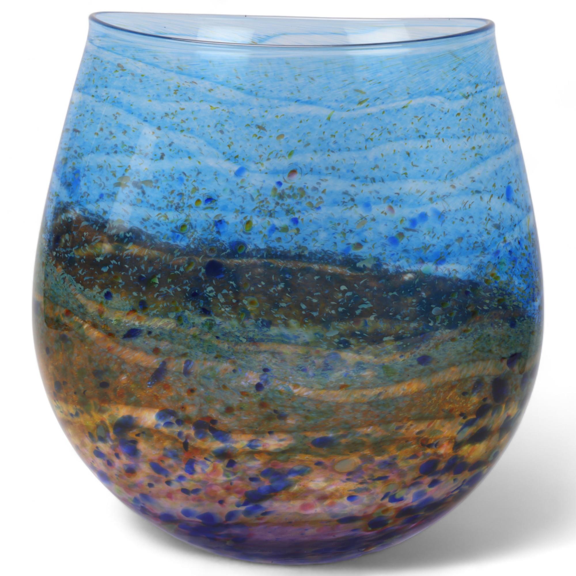 MARTIN ANDREWS, a large Haze Series studio glass vase, signed and dated 2003 to base, height 27cm